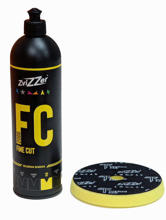 SPECIAL - Zvizzer 250ml Fine Cut 2000 PLUS Zvizzer 5" Yellow Thermo Pad